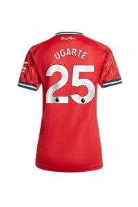 Manchester United Manuel Ugarte #25 Jalkapallovaatteet Naisten Kotipaita 2025-26 Lyhythihainen